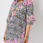 Tolani Collection Regular Printed Woven Caftan Tunic NWT Floral A347003 Large Photo 3
