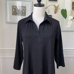 Women With Control QVC Black 3/4 Sleeve Polo Dress Black S Photo 2