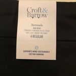 Croft & Barrow Bermuda Shorts Size 4 Regular Black Pull On Womens New Photo 6