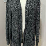 American Eagle  Open‎ Cardigan Black Gray White Size M Long Photo 0