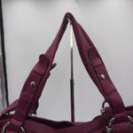 B Makowsky Leather Shoulder Bag Magenta Pink Pebble Grain Hobo Purse Purple Photo 4