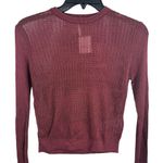 Free People Semi Sheer H2O Sweater Garnet Red XS New Photo 57