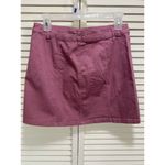 Forever 21  Women's Button‎ Down Soft Denim Mini Skirt Dark Mauve Size Medium Photo 4