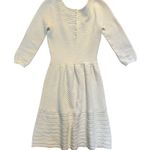 Boden USA Boden UK 6P US 2P Ribbed Knit Mini Dress Ivory Sweater Textured Scoop Neck Libby Photo 1