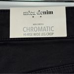 Mica Denim Chromatic High Rise Wide Crop Jeans Size 30 Black Photo 3