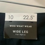 Who What Wear NWT  Black Wide Leg Crop Pants size 10 Photo 8