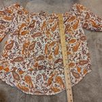 Stella Tweed  Size Medium M Blouse Paisley Sheer Light Weight Top Boho Photo 2