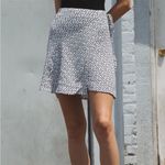 Brandy Melville  Genevieve Black and White Floral Wrap Skirt Photo 1