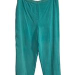 Talbots Vintage Size Size 10 Teal Pure Silk Woman’s 2 Piece Pant and Blazer Suit Photo 4