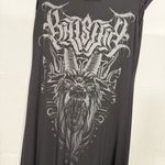 KILLSTAR Bellow Maxi Dress Baphomet Graphic Print Grunge Goth Gothic Punk Black Photo 2