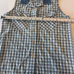 Arizona Jeans VINTAGE ARIZONA Sleeveless Collared Blue‎ Gingham Button Down Top 100% Cotton L Photo 6