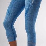 Gymshark High Waisted Seamless Cropped Leggings- Blueberry Marl Photo 0