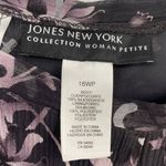 Jones New York Vintage Silk Floral Print Skirt Pleated Purple Black Midi Prairie Womens 16 P Photo 5