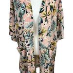 AIM Apparel Pink Floral Long Cover Up OS Size undefined Photo 0