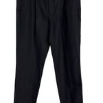 AllSaints Women’s Tapered Cropped Linen Cotton Blend Pants Black 30 Photo 0