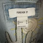 Forever 21 Denim Cactus & Floral Embroidered Jacket Photo 3