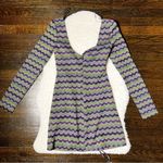 ZARA NWT  Metallic Geo Stripe Cutout Long Sleeve Mini Dress Photo 8