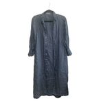 CP Shades CP Shaded LINEN MAXI SHIRT DRESS - BLUE CHAMBRAY in Excellent Condition Photo 1