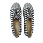 Lafayette 148 Bade Women's Sneakers Gingham Zip Up Slip On Size 10 Casual Black Photo 4