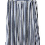 A New Day Women's XL Skirt Striped Blue Black White Ruffle Waist Casual Photo 0