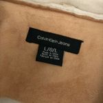 Calvin Klein Jeans Womens Faux Suede Jacket Double Breasted Beige Size L Photo 4