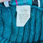 Diane Von Furstenberg Vintage  Cable Knit Sweater Metallic Green Blue 1X 2X Photo 4