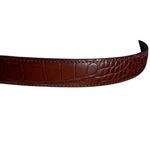 Ralph Lauren Lauren  women's brown leather alligator embossed belt Photo 6