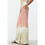 ZARA NWT  Satin Ombre Straight Leg Trousers Size Large 3091/322 Photo 7