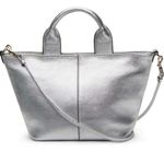 Banana Republic New with tags  silver leather bag detachable crossbody strap Photo 0