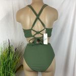 Beachsissi  Army Green 2 Piece Bikini Swim Bathing Suit Set S NEW Photo 1