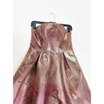 Topshop  Pink Metallic Strapless Mini Dress Size 8 Fit & Flare Barbie Fairy Rave Photo 10