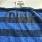 Victoria's Secret Blue Striped Boxy Cropped Loungewear T-Shirt Size Small Photo 3