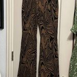 Good American  Intarsia Brown Knit Flare Pants Size 1 (S) Photo 2