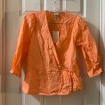 A New Day NWT  Bright Orange V Neck 3/4 Sleeve Top size XS Photo 0