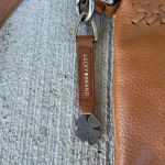 Lucky Brand Leather Cognac Brown Crossbody Purse Bag Photo 3