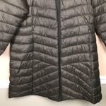 Harvey & Jones Women's Olive Green Nylon Long Line Hooded Puffer Coat Size XXL Photo 2