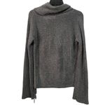 Armani Exchange A|X Womens Pullover Medium Grey Cowl Neck Top Sweater Ribbed Photo 3