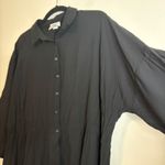 L*SPACE Pacifica Tunic Black Shirt Dress Drawstring Waist Kimono Sleeve M/L Size undefined Photo 2