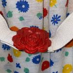 Vintage JCPenney White Floral Sleeveless Tank Belted Dress Size M Photo 5