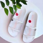 Juicy Couture NEW  Wyndow Slide Clear Slip On Logo Sandal Photo 2