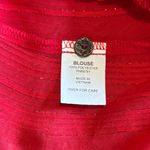 Figueroa & Flower Red Polka Dot Sheer Blouse by Free People size L Size L Photo 2