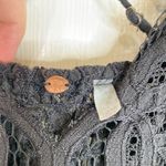 Free People Adella Slip Lace Dress Black Extra Small Mini Photo 3