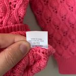 Trina Turk  Pink Button Down 3/4 Sleeves Cardigan 100% Merino Wool Women’s Size M Photo 8