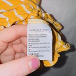 American Eagle Yellow White Striped Short Sleeve Crop Top size small Photo 4