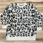 MINKPINK Oversized Leopard Print Sweater Women’s Medium Photo 0