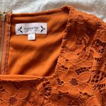 Nanette Women's Small Lace Orange Blouse Square Neck 3/4 Sleeves Photo 1