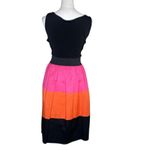Fashion Bug Women Colorblock Tiered Thick Elastic Waist Fit & Flare Black Sz 18 Photo 1