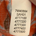 Lucky Brand  Floral Top XS Drawstring Tie at Waist Boho Bohemian Orange Photo 7