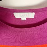 Loft  Women's Colorblock Wool Blend Pullover Sweater Size LP Photo 2