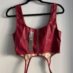 Iris Faux Leather Corset Top Photo 1
